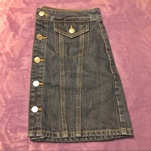 Navy Blue Garage Denim Skirt